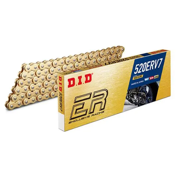 Ultime Pezzi Catena did 520erv7 gold lunghezza 112 maglie con giunto a rivetto (zj)