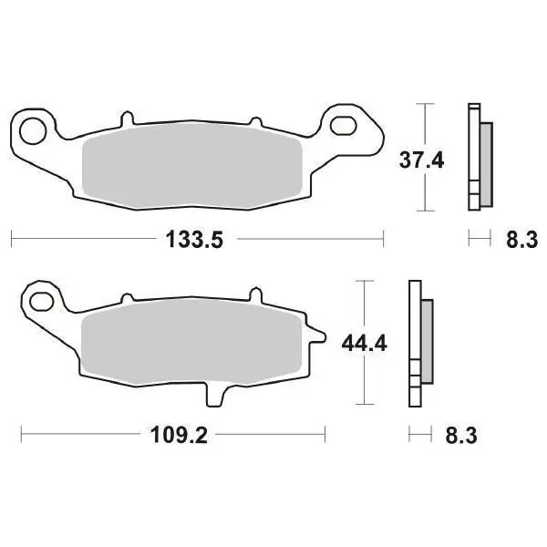 Solo Oggi Kawasaki er5 (er500 a1/a4-c1/c5) 500 pastiglie freno anteriore sbs 705 hs 2001 2007
