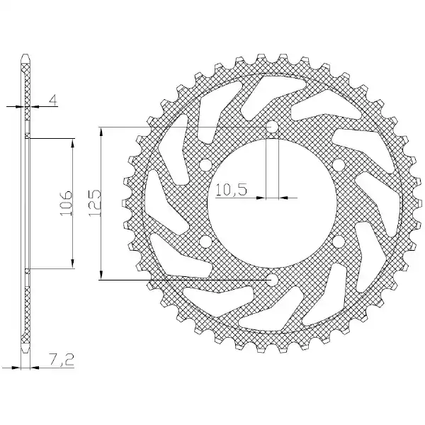Triumph daytona 675 corona in acciaio p 525 z 49 2006 2012 Professionale