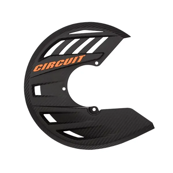 Economico Copridisco carbon look con scritta arancione