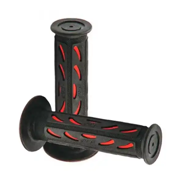 Nuova Collezione Manopole strada progrip 724 149 doppia densita' - rosso nero no foro