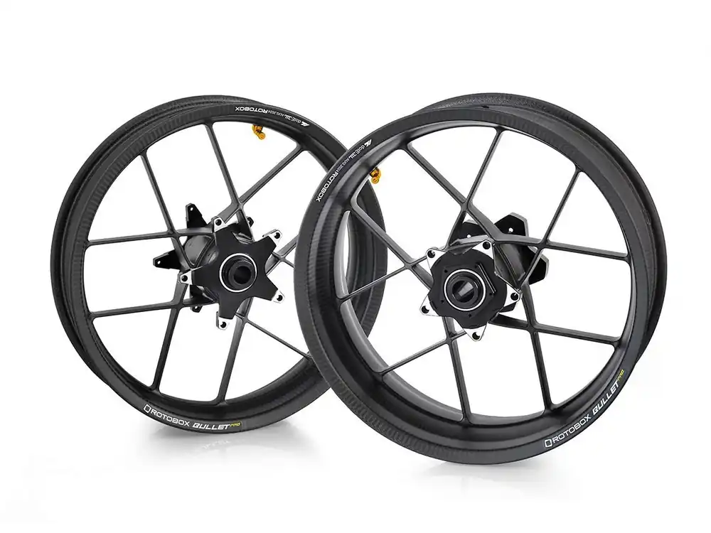 COPPIA CERCHI CARBONIO ROTOBOX BULLET PRO BMW HP2- Spedizione Gratuita