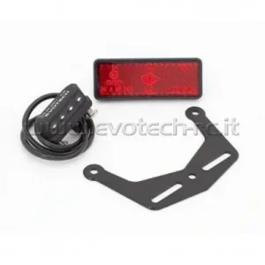 A Buon Prezzo Kit catadiottro Evotech con staffa dritta e luce targa a led-