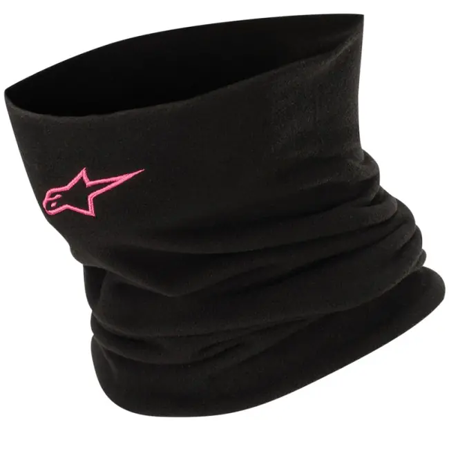 Collare Alpinestars Neck Warmer in micropile nero e fucsia- Promozione Esclusiva