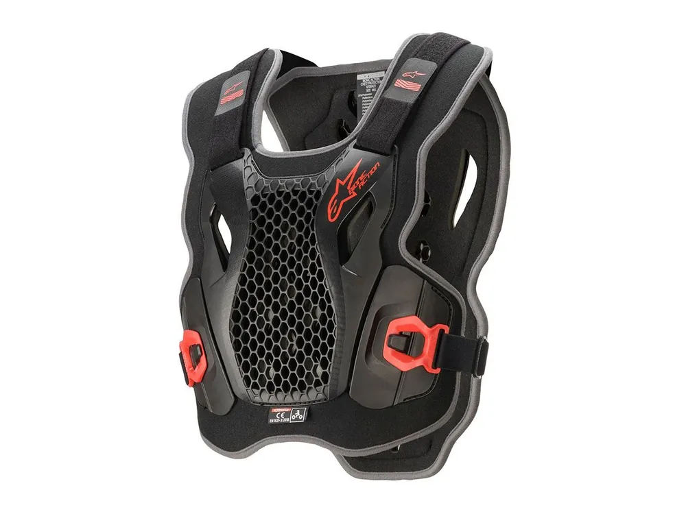 PETTORINA BIONIC ACTION ALPINESTARS NERO / ANTRACITE / ROSSO-M/L - Pronta consegna Esclusivo