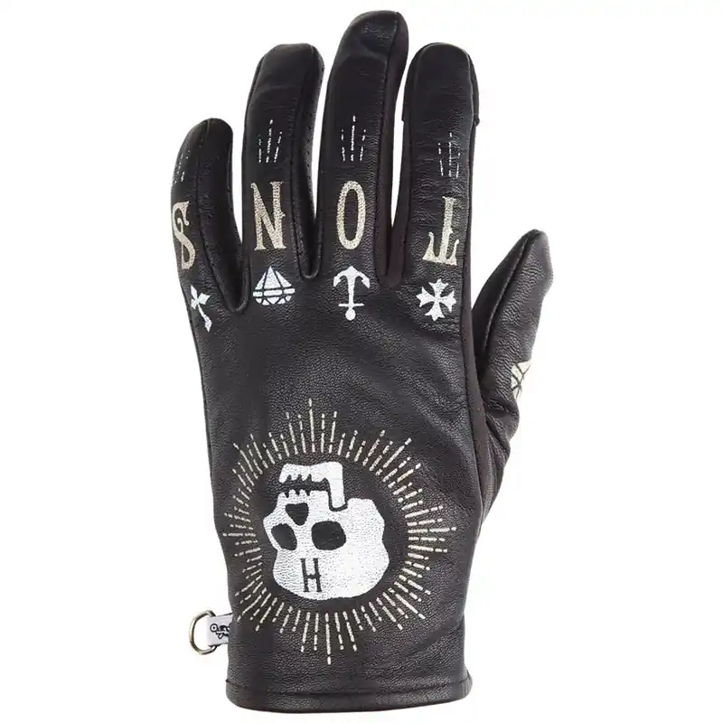 Offerta Lampo Guanti Donna Helstons Grafic Hiver Skull nero-6