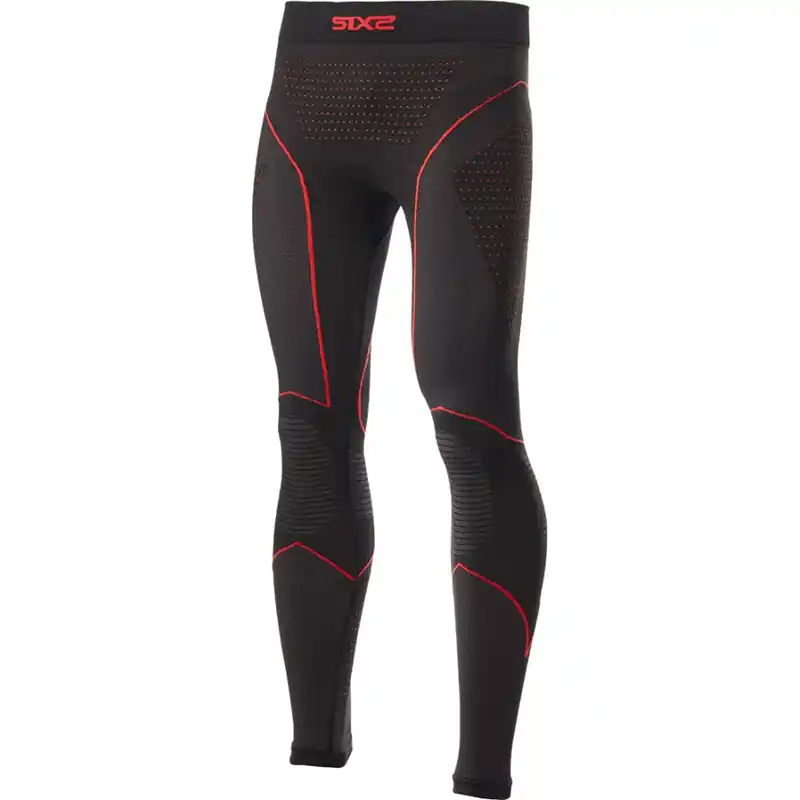 Pantaloni termici SIX2 PNXW BlazeFit nero rosso-XS/S Non Perdere