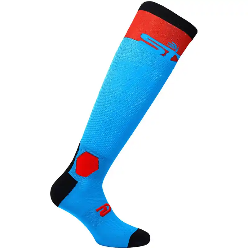 Più Venduto Calze SIX2 LONG RACING turquoise rosso-S
