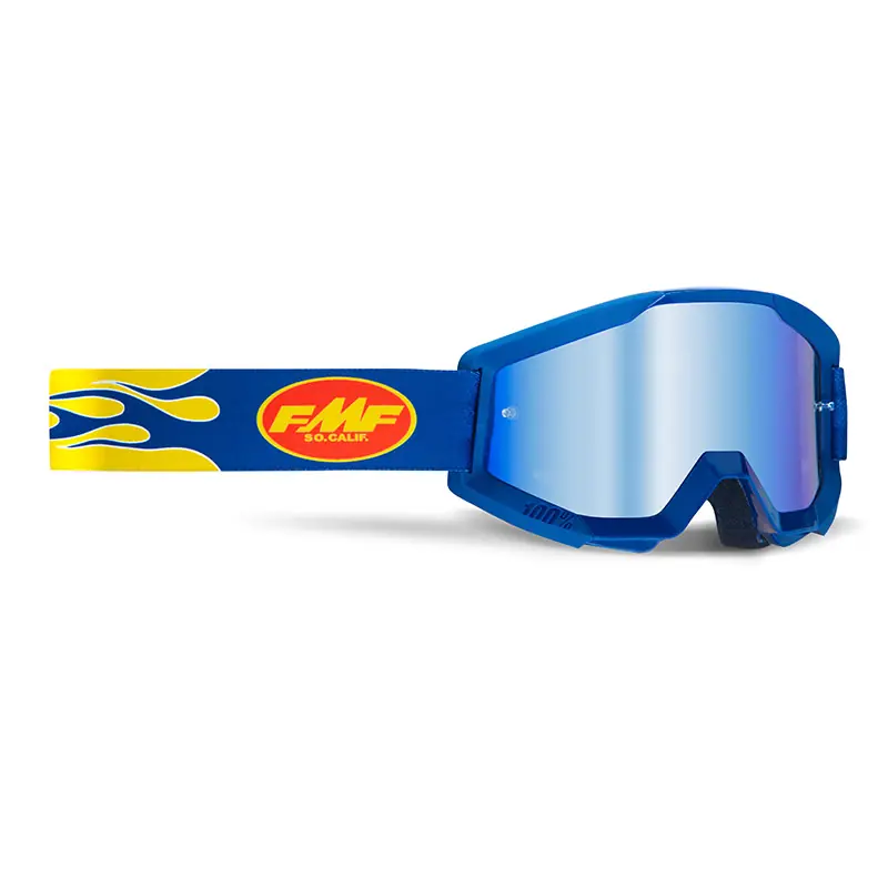 Saldi Maschera FMF Powercore Flame navy specchiato blu-