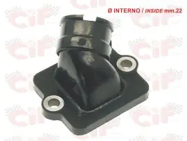 RACCORDO AMMISSIONE Ø INTERNO mm. 22 - INTERASSE FORI D'ATTACCO mm. 53 SCOOTER PIAGGIO/GILERA 50 cc. 2T - CIF - 11660 Occasione