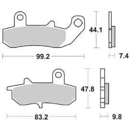 6566356 - PASTIGLIE FRENO POSTERIORE SBS 635 LS (SINTERIZZATA) Spedito Oggi