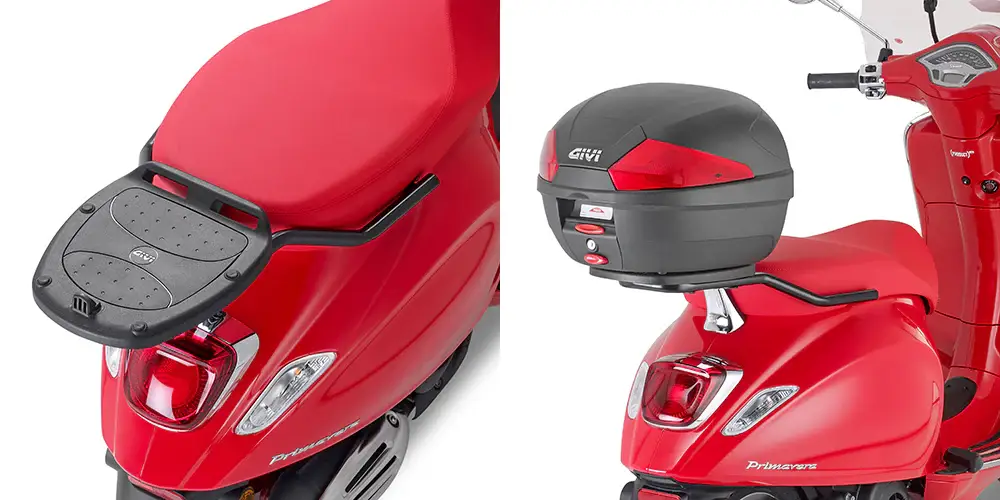 GIVI Attacco posteriore specifico per bauletto MONOLOCK® nero SR5608 per VESPA PRIMAVERA 50-125 2014- Prezzo Scontato