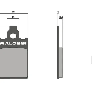 APRILIA AF1 50 2T LC MALOSSI BRAKE PADS omologate Occasione