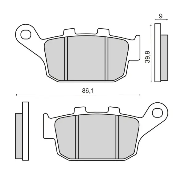Pastiglie Freno RMS Organiche Honda X-ADV 750 Posteriore per HONDA CB 500 F 500 2013 - 2015 Reso Gratuito